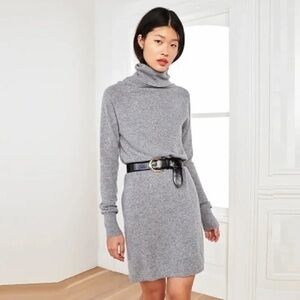 Quince 100% Cashmere Turtleneck Dress Size Medium